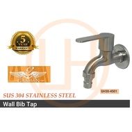 Grahan Wall Bib Tap - SUS304 Stainless Steel - GH30-4501