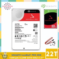 Seagate IronWolf Pro（ST22000NT001）22TB HDD 7200 RPM 512MB Cache SATA 6Gb/s 3.5" Internal Hard Drive