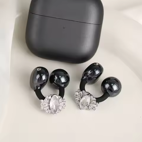 Sparkling Headphone Decoration Ear Clip Crystal Earphone Decoration For Freeclip 1/2 Ear Clips Acces