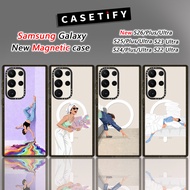 Rainbow Painting City Girl Casetify Samsung Acrylic Magnetic Phone Case Suitable for Samsung Galaxy 