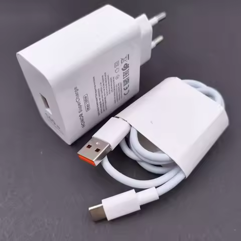 100W Honor Fast Charger EU SuperCharge Power Wall Adapter 1M 6A Type C Cable For honor 300 200 100 9