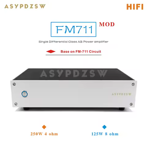 F711 MOD Stereo Class AB ST 2SC5200 Power Amplifier Base on FM711 250W 4 Ohm/125W 8 Ohm With SPK Pro