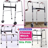 EngHong Walking Aid with Wheel, S type Walking Aids, 4legs Walking Aid, Full Support Walking Aid, To