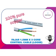 Fajar1.0MM/1.5MM/2.5MM/3 Core Flexible Cable [PER METER] 100% Pure Copper