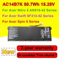 AC14B7K Laptop Battery For Acer Nitro 5 AN515-42 For Acer Spin 5 For Acer Swift SF314-52 Series 4ICP