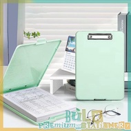 BK Flat File Folder with Document Clip 2-in-1 Test Paper A4 Documents Organizer Office Stationery