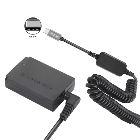 DR-E12 ACK-E12 LP-E12 LPE12 Dummy Battery&DC Power Bank TYPE-C Cable for Canon EOS M M2 M10 M50 M100