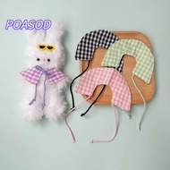 MAYSHOW Checkered Cloak, 10~15cm Cotton Stuffed Doll Doll Clothes,  Macaron Outfit Checkered 15cm Co