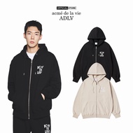 ADLV Hoodie Ink Stamp Logo Zip Black/Beige - Genuine product