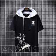 Short sleeve sweater hoodie/distro hoodie t-shirt/patterned short sleeve hoodie/men's t-shirt/drawin