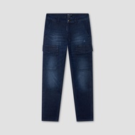 DAVIE JONES [BE FEARLESS] กางเกงคาร์โก้ผู้ชาย Relax Fit Cargo Pants สีกรม ดำ CO0085