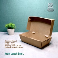 Kraft Lunch Box Brown Laminate Kraft Paper size L Large 10pcs