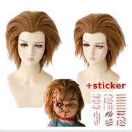 Jecarden Chucky Cosplay Wig Bride of Chucky Heat Resistant Cosplay Costume Wigs