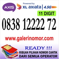 Nomor Cantik Axis 11 Digit Axiata Prabayar Support 4.5G Jaringan XL Nomer Kartu Perdana 0838 12222 72