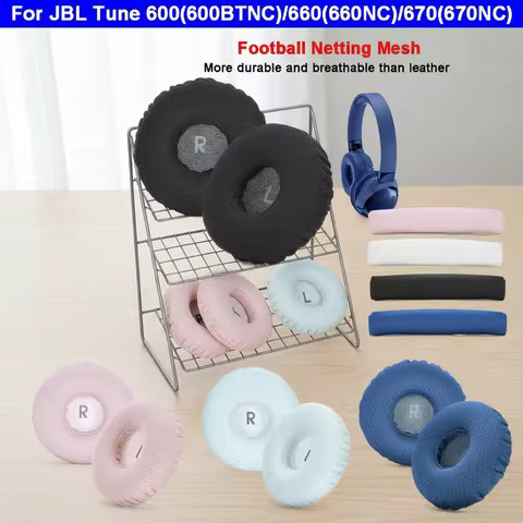 1Pair Replacement Headphone Ear Pads Cooling Gel Headphone Headband Cover for JBL Tune 600(600BTNC)/