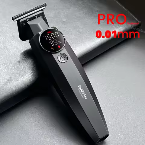 Lanmoda Professional Baldhead Hair Clipper for Barber 0 MM T Blade Men Bald Detail Trimmer Shaver Ha