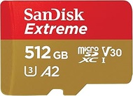SanDisk 512GB Extreme microSDXC UHS-I Memory Card with Adapter - Up to 190MB/s, C10, U3, V30, 4K, 5K
