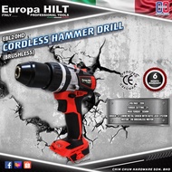 EUROPA HILT EBL20 HD CORDLESS HAMMER DRILL (BRUSHLESS)/SOLO/WITHOUT BATTERY/CORDLESS