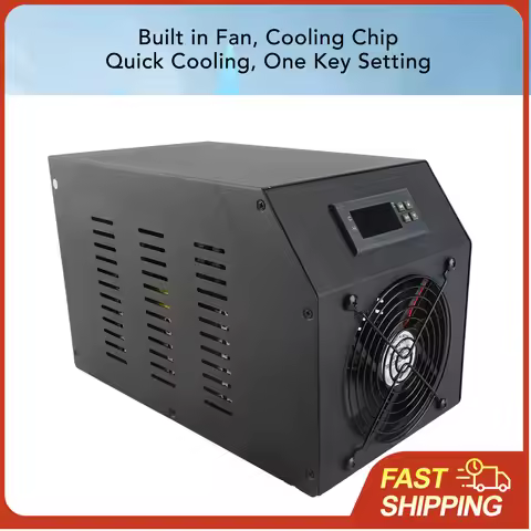 1/4HP Water Chiller for Aquarium 60L with Pump & Hose, Temperature Control 15-35℃ for Coral Shrimp T