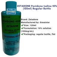 (ALL-Z) ZETADONE  Flat/Regular bottle Povidone Iodine 10% (120ml)