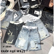 Shorts of lightly torn skinny jeans with alo printed _ Size SML _ 2839 2840