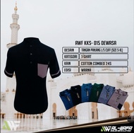 Baju Koko Kaos Muslim Pria T-Shirt Al-Wafa Lengan Pendek Kks-015