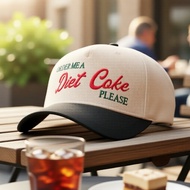 Diet Coke Embroidery Unisex 5-Panel Cap Adjustable Hat for Men Women  Diet Coke Sulaman Topi Besbol 