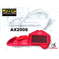 JRP (RED) AX200S Air Filter & Cover Transparent Air Filter Cover Clear Filter RED