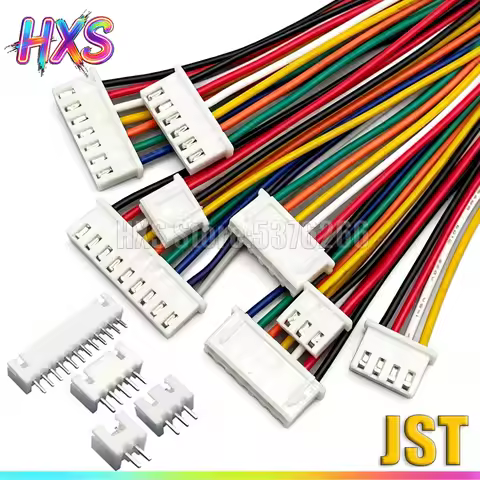 10Sets JST XH2.54 XH 2.54mm Wire Cable Connector 2/3/4/5/6/7/8/9/10 Pin Pitch Male Female Plug Socke