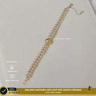 Luxell Pearl - Certified Genuine Akoya Bracelet Mix Seawater Pearl | Certified Genuine Lombok Gold S