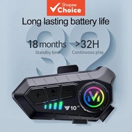 Y10 Motorcycle Helmet BLUETOOTH 5.3 Intercom Wireless Headset 300m Distance