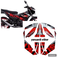 STRIPING STANDAR ORI LIST STIKER SATRIA FU 150 NEW FI LED INJEKSI TAHUN 2019 SERIES GP HITAM LIST ME