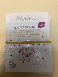 有40包 Melvita Sample nectar blanc brightening duo oil &amp; water 化妝美容液