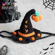 🎃萬聖節南瓜編織帽仔 萬聖節造型飾物 萬聖節狗頭飾 貓貓萬聖節造型 萬聖節貓頭飾 寵物萬聖節衣服｜Halloween pet hat Halloween pet