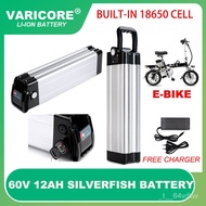 60V 12ah 18650 e-Bike Baery Silver fish case 300w-1000W Haiba Motor Bike conversion kit Electric Bicycle 67.2v 3A Charge