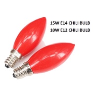 E14 15W/ E12 10W 240V CHILI BULB (RED) (FOR PRAYING)