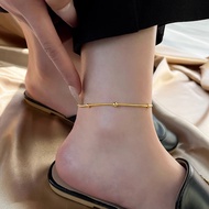 18K Gold-plated Bead Chain Anklet for Women