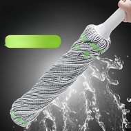 self-twist and rotating hand- mop: telescopic rod, absorbent head, and must lock for convenient use