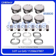 Engine part STD 11:1 Pistons & rings Set Fit 3.0 T B58B30 For 15-21 3.0T BMW M140i M240i 340i 440i 5