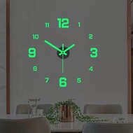 DIY Wall Clock 3D Frameless Wall Clock Decorative Clock Large Wall Sticker Clock