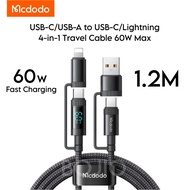 1.2M MCDODO 4-IN-1 60W Max Travel Quick charge Cable CA-199 USB-A USB-C Fast charging