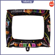 5 Pcs Picture Frame Decorations Party Inflatable Photo Booth Prop Balloons 59X50CM Black  nduni