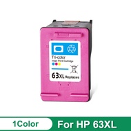 สำหรับ HP63ตลับหมึก HP หมึก HP63XL สีดำ63สีเติมได้สำหรับ1110 1111 1112 2130 4527 2132 4510 4520 4521