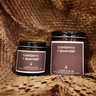 LAST LILIN [No.4] Cranberry + Lavender Soy Wax Scented Candle (100g/220g in amber glass jar)