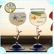 LXY Creative Handmade Goblet Ocean Style Small Fish Starfish High-value Goblet Wine Glass Unique Dri