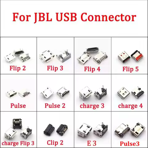 10pcs Micro USB Charging Jack Connector For JBL Charge 3 4 Flip 6 5 4 3 Pulse Flip4 Flip3 Clip 2 E3 