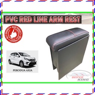 Perodua AXIA PVC Red Line Arm Rest