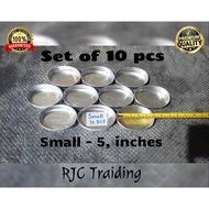 Llanera Leche Flan Molder Set of 10pcs, Aluminum, baking molder, Size Small 10pcs, 5 inches length