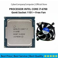 Intel Core i7-6700 Gen6 LGA 1151 3.40GHz Processor + Fan Cpu Cooler Intel - Processor Intel Core i7-