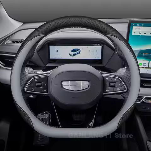 Leather Car Steering Wheel Cover For Geely Coolray 2023 2024 2025 Covers For Covers Auto interior Ge